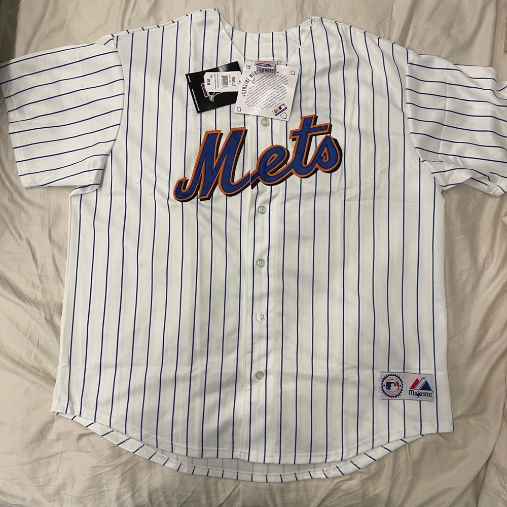 Throwback Johan Santana #57 New York NY Mets Jersey by Majestic XXL
